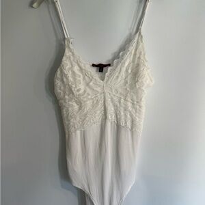 Red White Lace Chemise